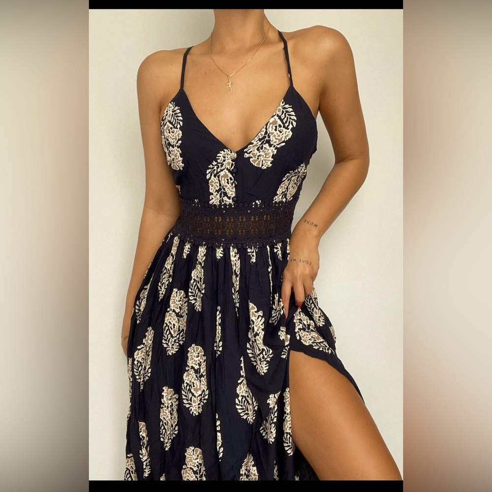 Navy Blue/Taupe dress